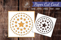 Parkling Stars Papercut Card SVG Bundle - CraftNest - Digital Crafting and Art