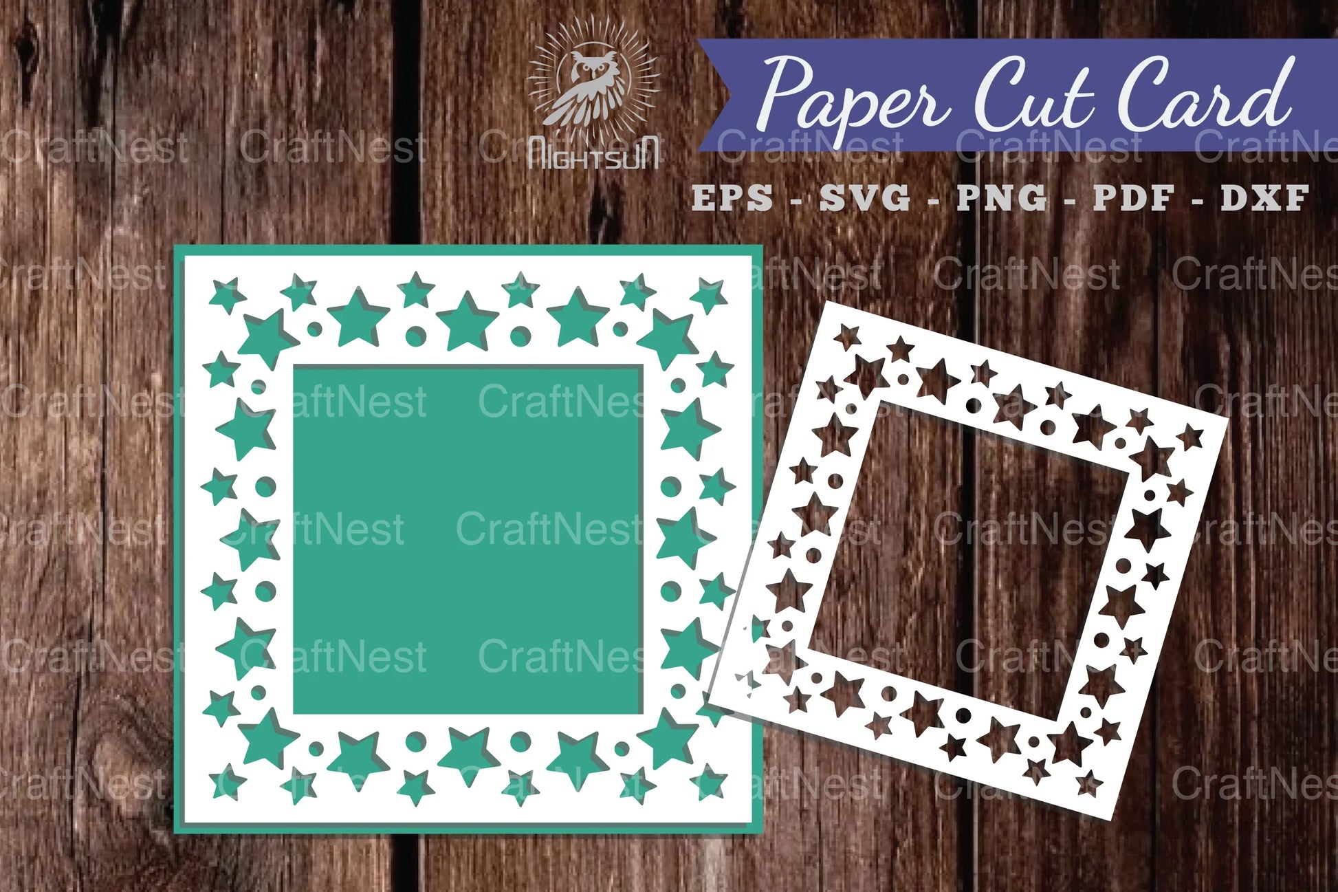 Parkling Stars Papercut Card SVG Design Bundle - CraftNest - Digital Crafting and Art