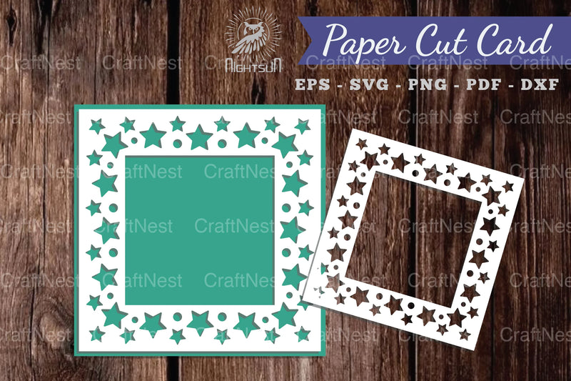 Parkling Stars Papercut Card SVG Design Bundle - CraftNest - Digital Crafting and Art