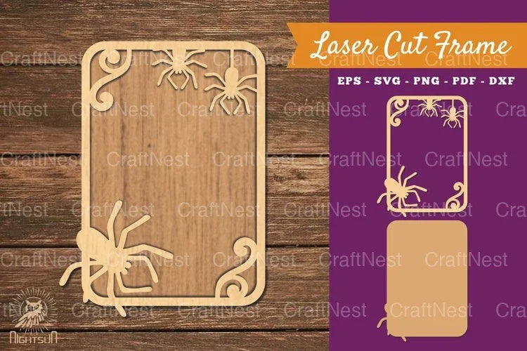 Spider Laser Cut Frame SVG Bundle - CraftNest - Digital Crafting and Art