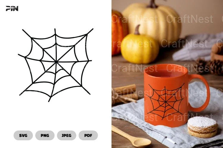 Spider Web Halloween SVG Bundle Clipart - CraftNest - Digital Crafting and Art