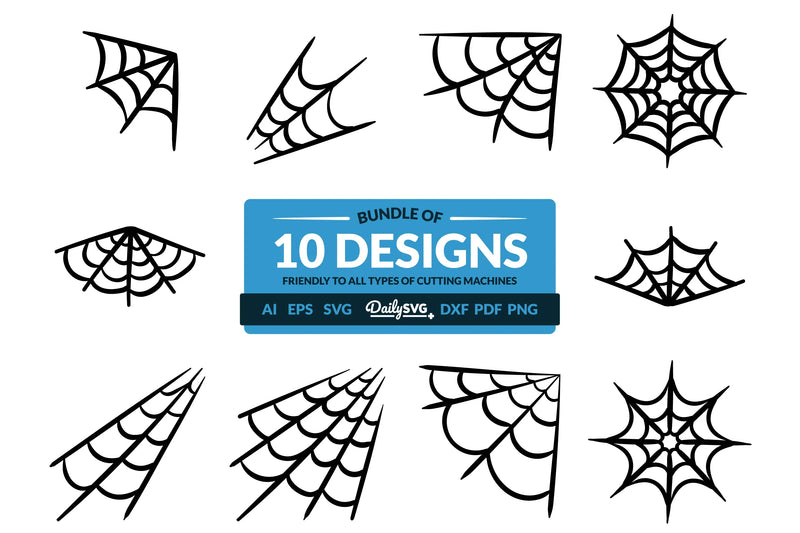 Daily SVG Bundles Spider Web Clipart - CraftNest - Digital Crafting and Art