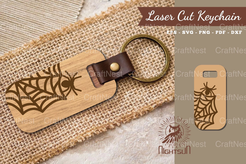 Spider Webs Laser Cut Keychain Design Bundle - CraftNest - Digital Crafting and Art