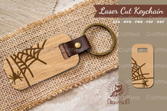 Spider Webs Laser Cut Keychain Design Bundle - CraftNest - Digital Crafting and Art
