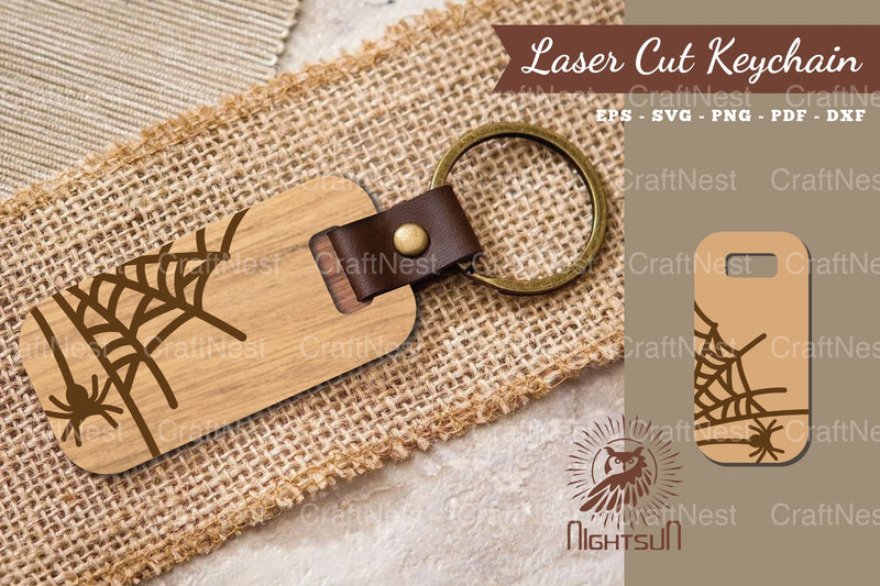 Spider Webs Laser Cut Keychain Design Bundle - CraftNest - Digital Crafting and Art