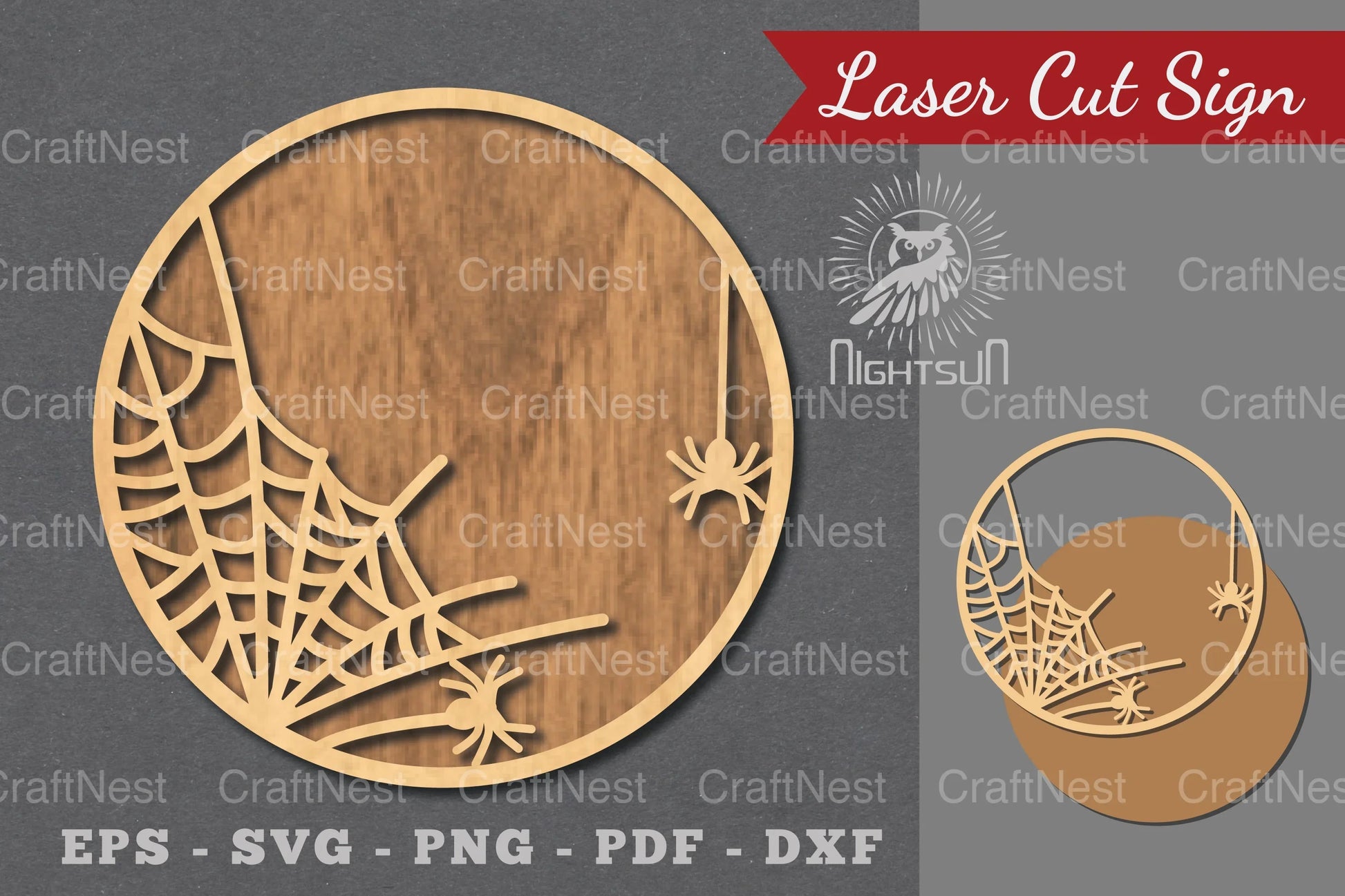 Spider Webs Laser Cut Sign Clipart Bundle - CraftNest - Digital Crafting and Art