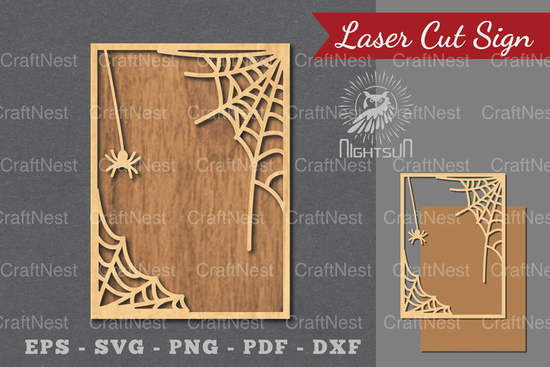 Spider Webs Laser Cut Sign Bundle - CraftNest - Digital Crafting and Art