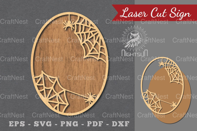 Spider Webs Laser Cut Sign Clipart Bundle - CraftNest - Digital Crafting and Art