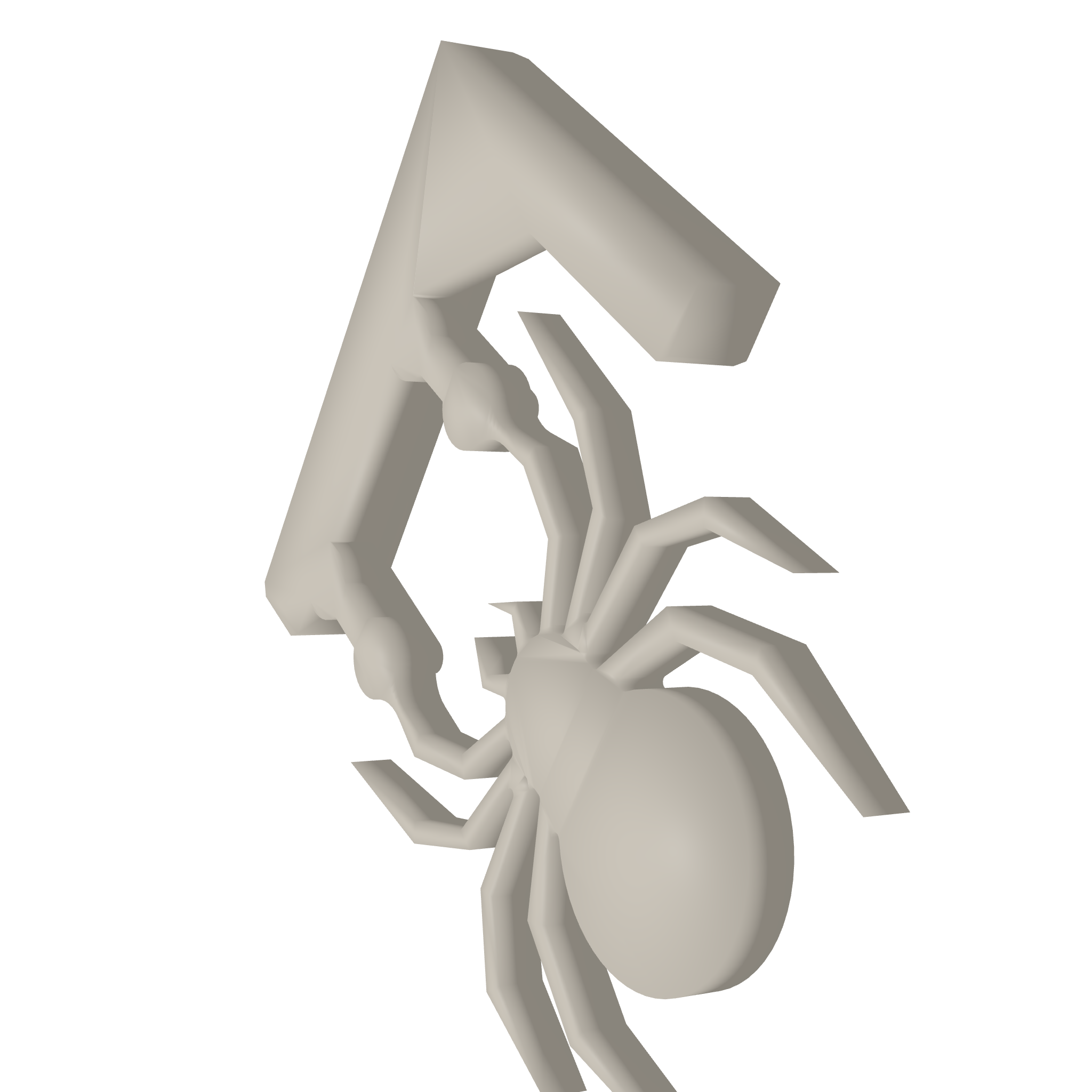 Spider Sign 3D Print STL File