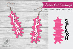 Splash Laser Cut Earrings SVG Design Bundle - CraftNest - Digital Crafting and Art