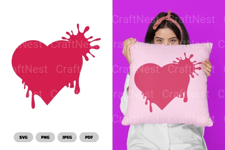 Splat and Splash Heart SVG Bundle - CraftNest - Digital Crafting and Art