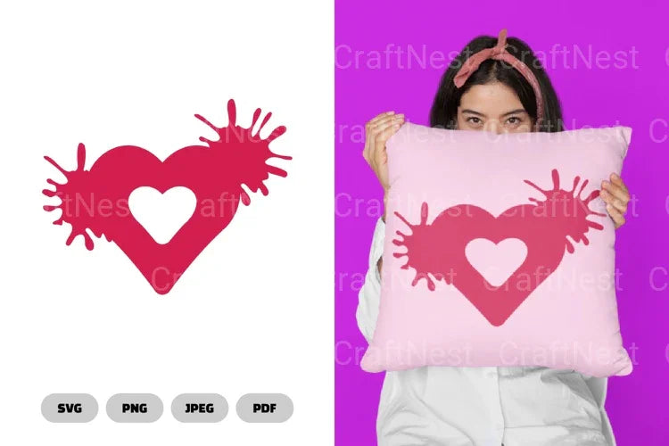 Splat and Splash Heart SVG Bundle - CraftNest - Digital Crafting and Art