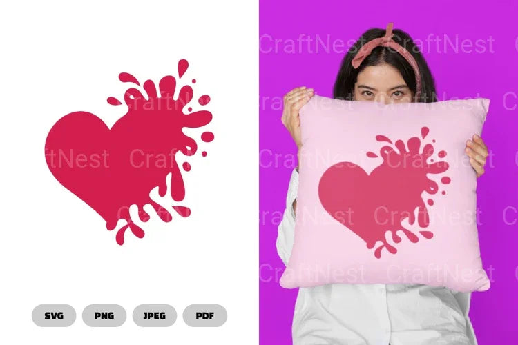 Splat and Splash Heart SVG Bundle - CraftNest - Digital Crafting and Art