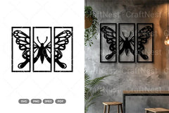 Split Butterfly Wall Decor SVG Bundle - CraftNest - Digital Crafting and Art