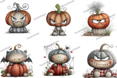 Spooky Pumpkin Halloween Clipart Bundle - CraftNest - Digital Crafting and Art