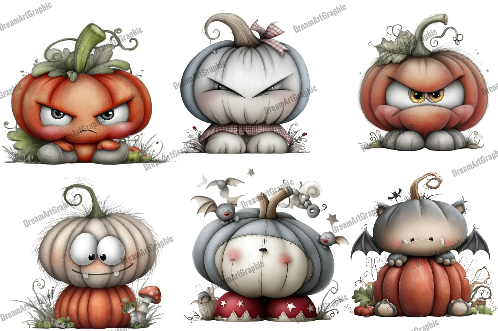 Spooky Pumpkin Halloween Clipart Bundle - CraftNest - Digital Crafting and Art