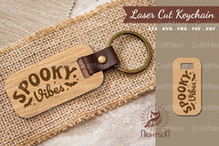Spooky Vibes Laser Cut Keychain Design Bundle - CraftNest - Digital Crafting and Art