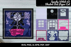 Spooky Witch 3D Shadow Box Cut SVG Bundle - Clipart Bundle - CraftNest - Digital Crafting and Art