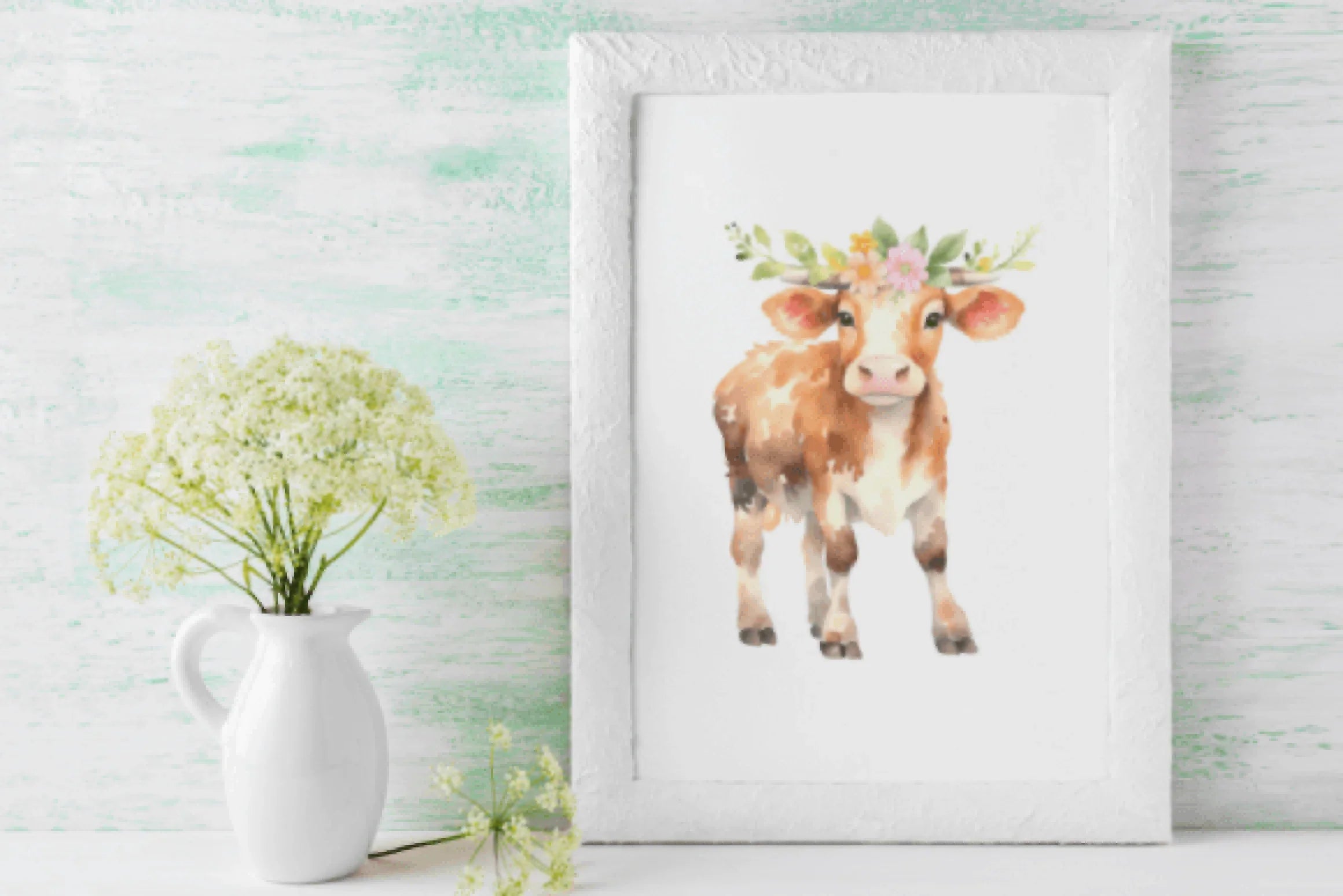 Spring Floral Cow Clipart Bundle - CraftNest - Digital Crafting and Art