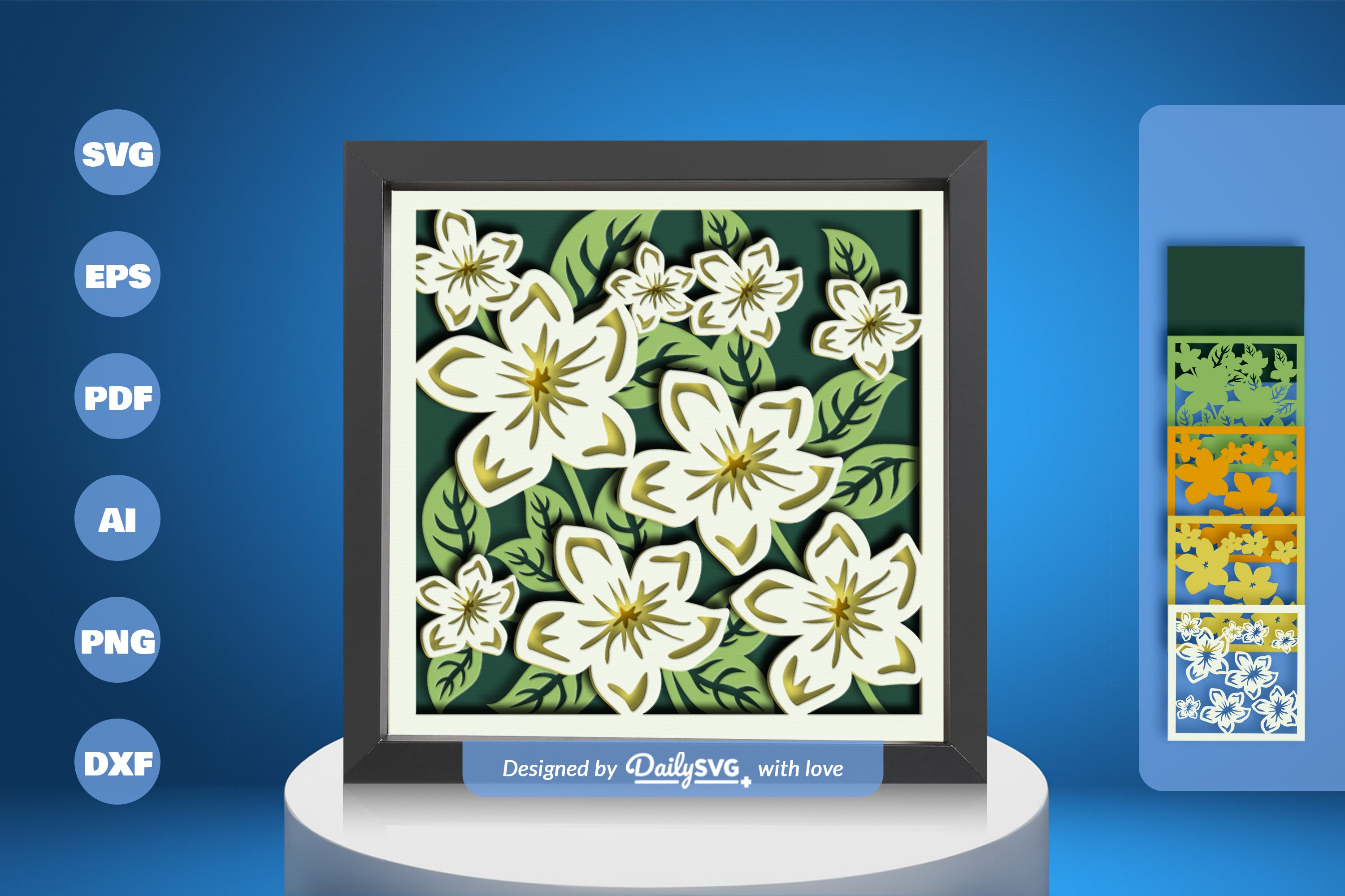 Spring Floral Papercut SVG Bundle 1