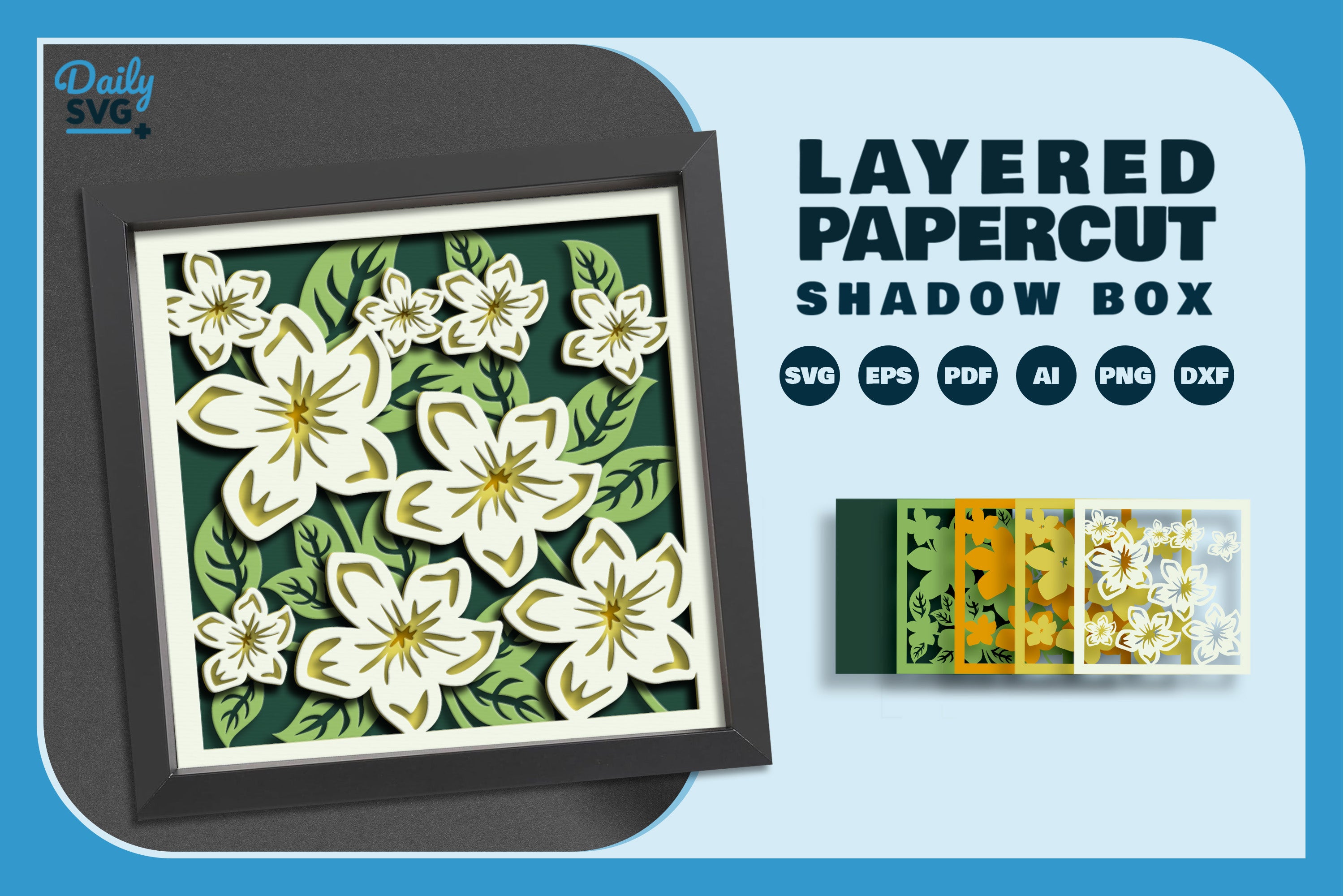 Spring Floral Papercut SVG Bundle 1