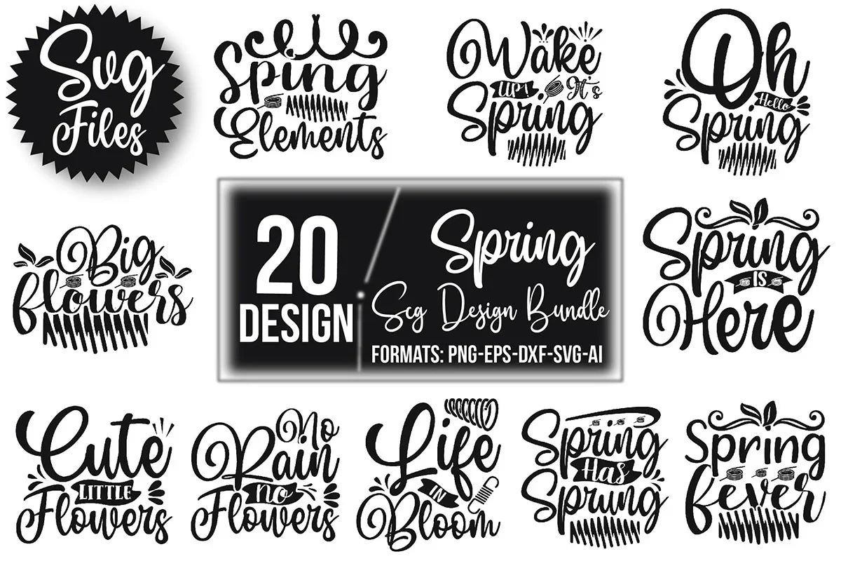 Full Spring Line Svg Spring SVG Bundle