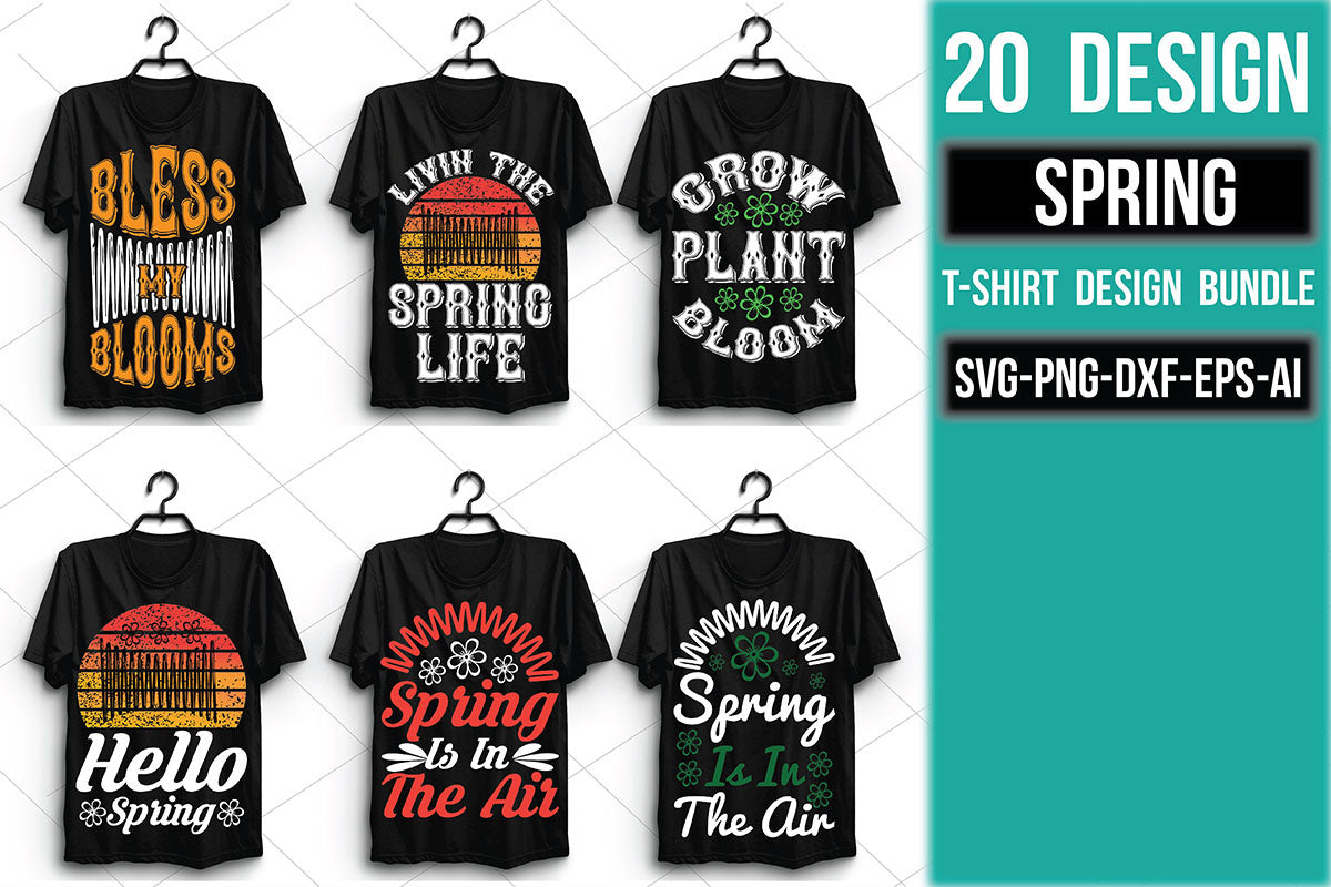 Spring T Shirt Bundle - CraftNest - Digital Crafting and Art