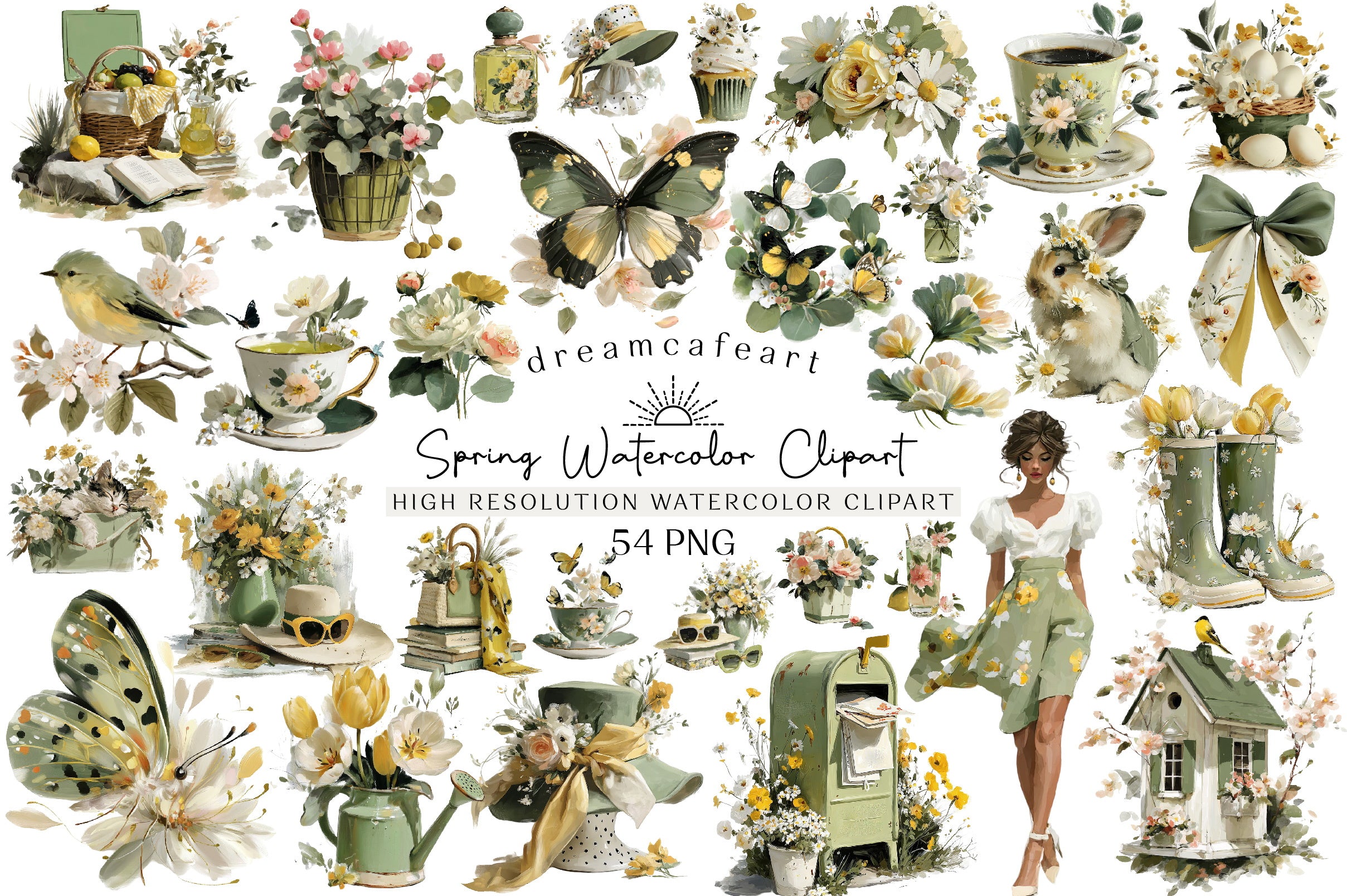 Spring Clipart Bundle Set