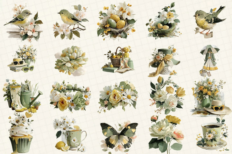 Spring Clipart Bundle Set - CraftNest - Digital Crafting and Art