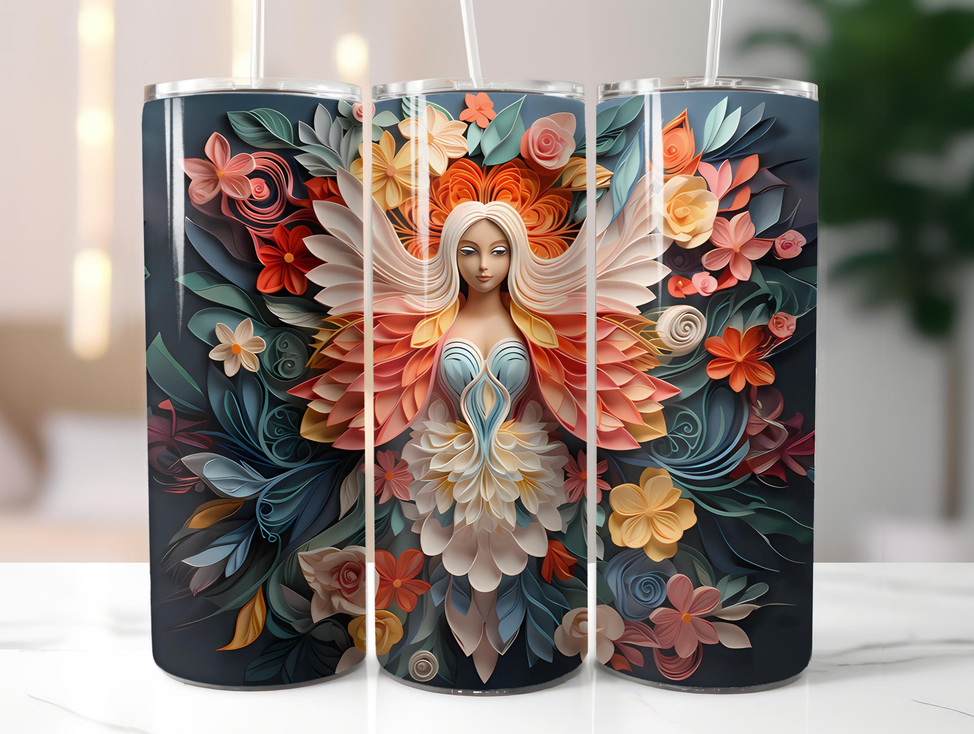 Spring Angels 1 Tumbler Wrap - CraftNest