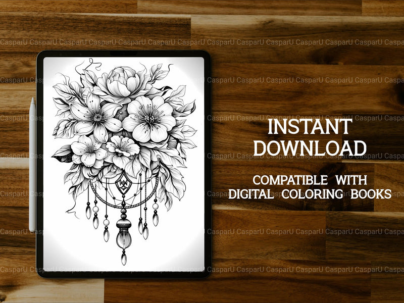 Spring Boho Coloring Books - CraftNest