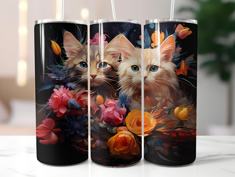 Spring Cats 1 Tumbler Wrap - CraftNest