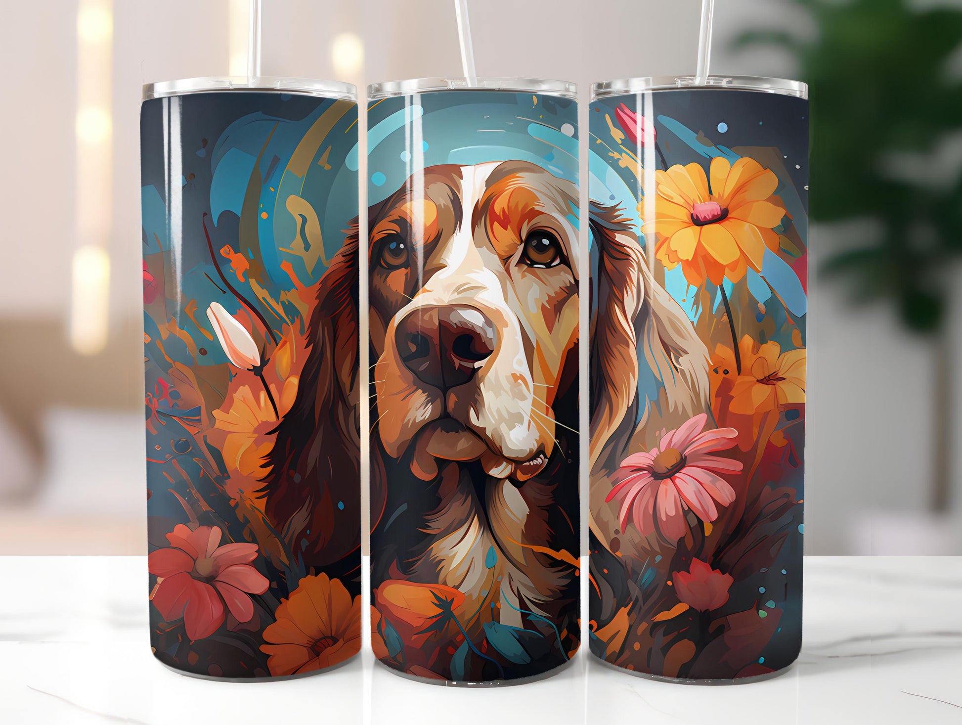 Spring Dogs 4 Tumbler Wrap - CraftNest