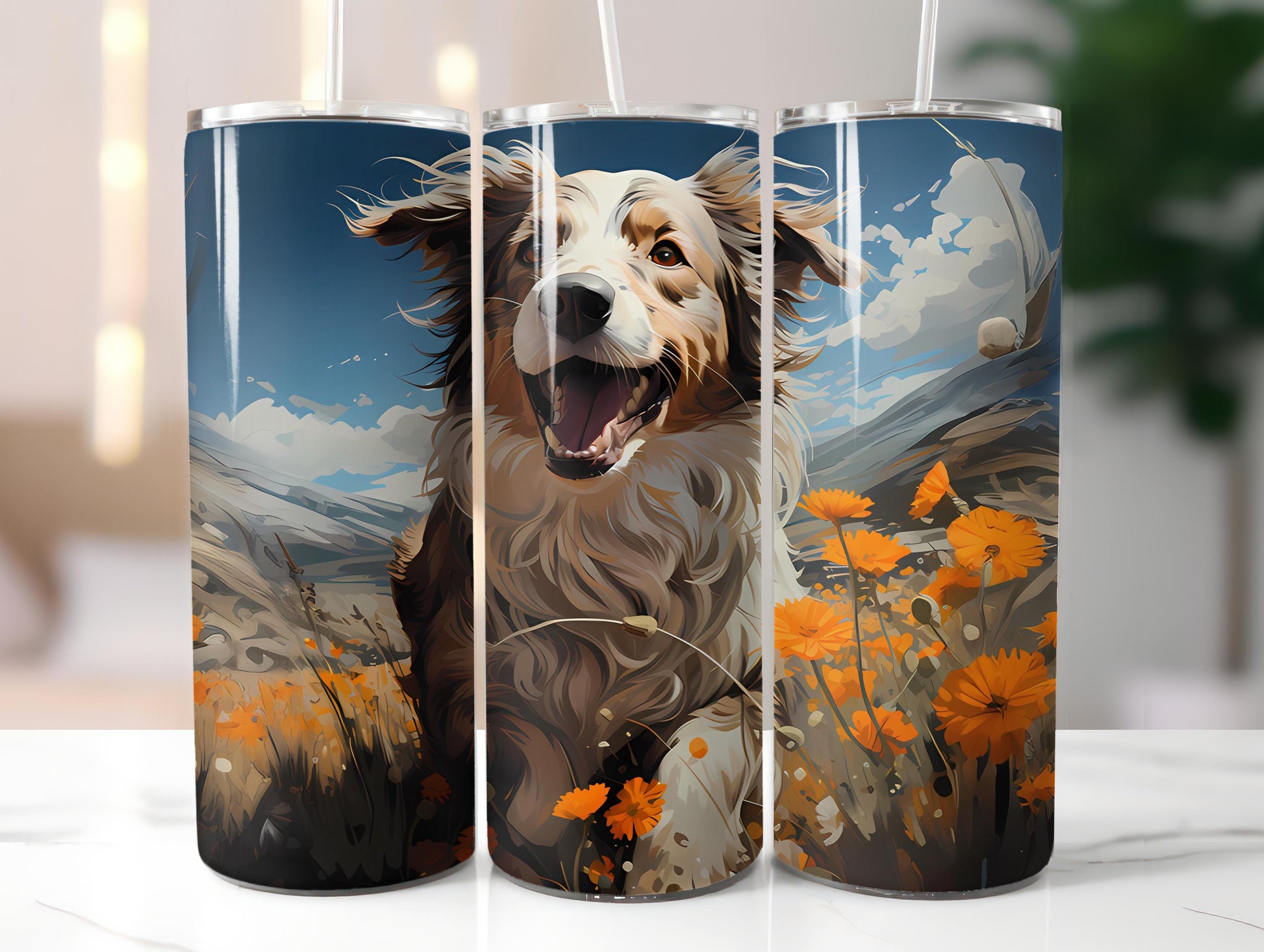 Spring Dogs 4 Tumbler Wrap - CraftNest