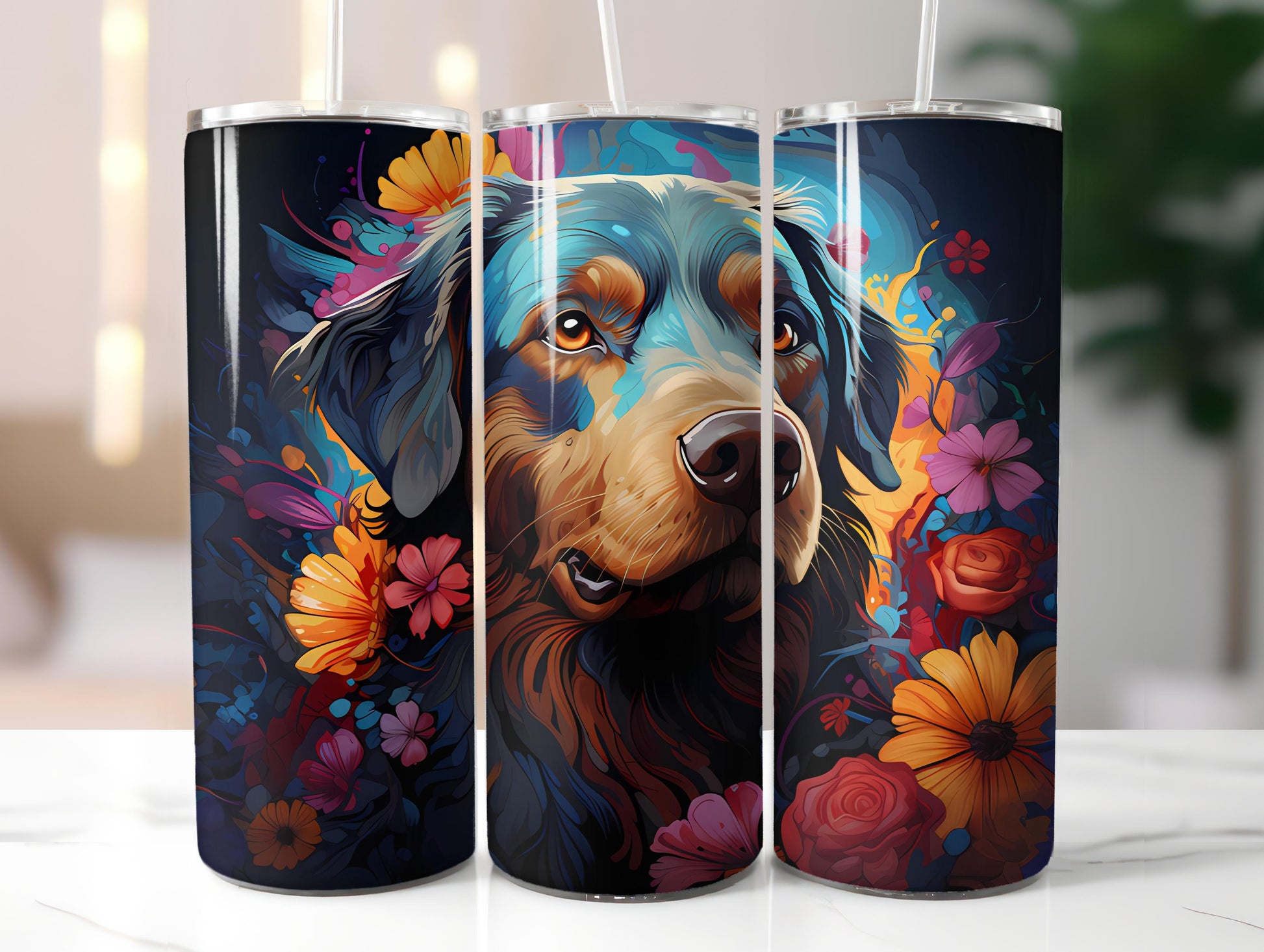 Spring Dogs 6 Tumbler Wrap - CraftNest