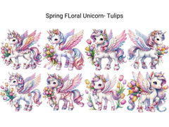 Spring Floral Unicorn Tulips - CraftNest - Digital Crafting and Art