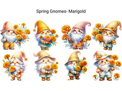Spring Gnomes Marigolds - CraftNest - Digital Crafting and Art
