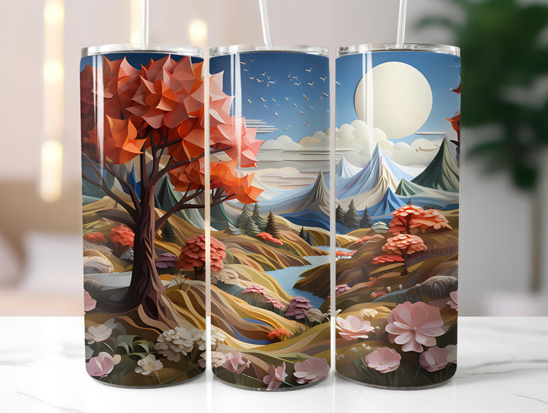 Spring Origami 8 Tumbler Wrap - CraftNest