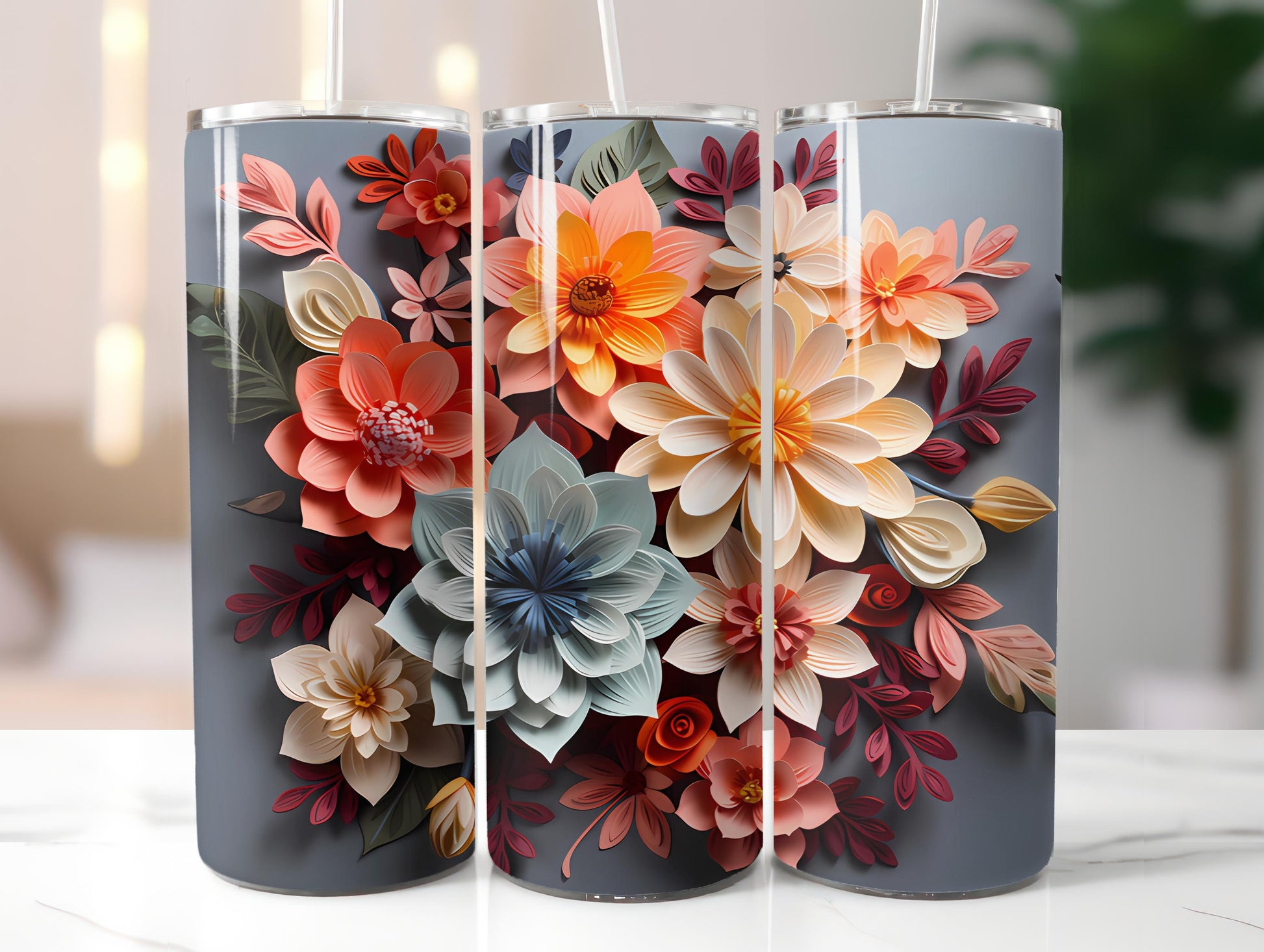 Spring Origami 8 Tumbler Wrap - CraftNest