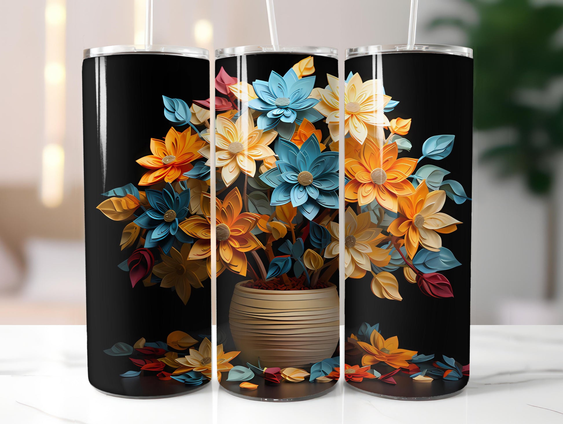 Spring Origami 3 Tumbler Wrap - CraftNest