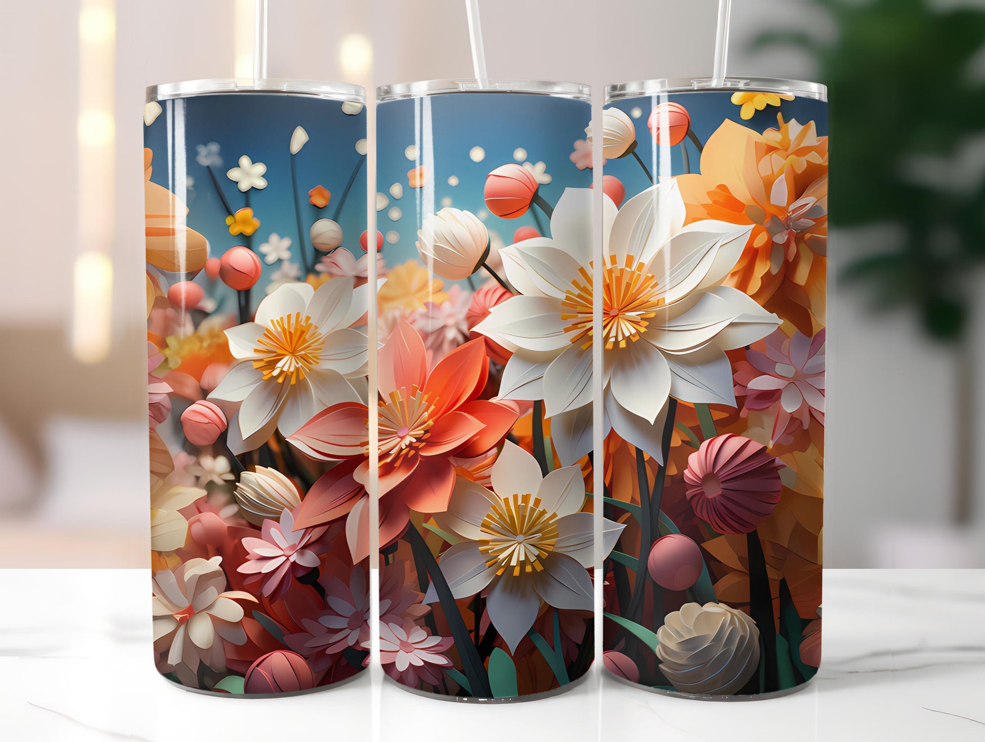 Spring Origami 3 Tumbler Wrap - CraftNest