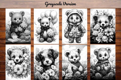 Spring Teddy Bears Coloring Books - CraftNest