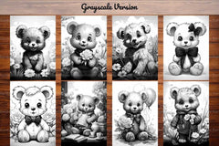 Spring Teddy Bears Coloring Books - CraftNest