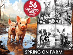 Spring On Farm Coloring Books - CraftNest