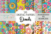 Colorful Sprinkled Donuts Seamless Digital Paper