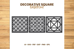 Square Lasercut SVG Bundle - CraftNest - Digital Crafting and Art