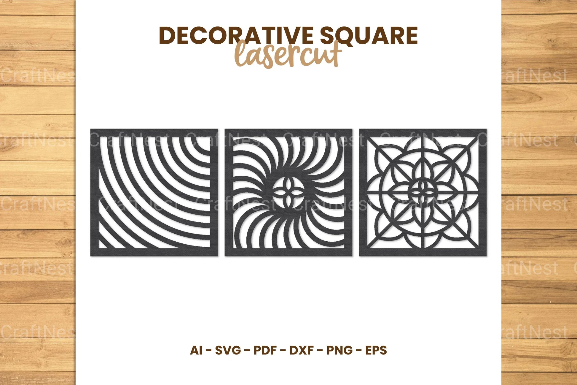 Square Lasercut SVG Bundle - CraftNest - Digital Crafting and Art