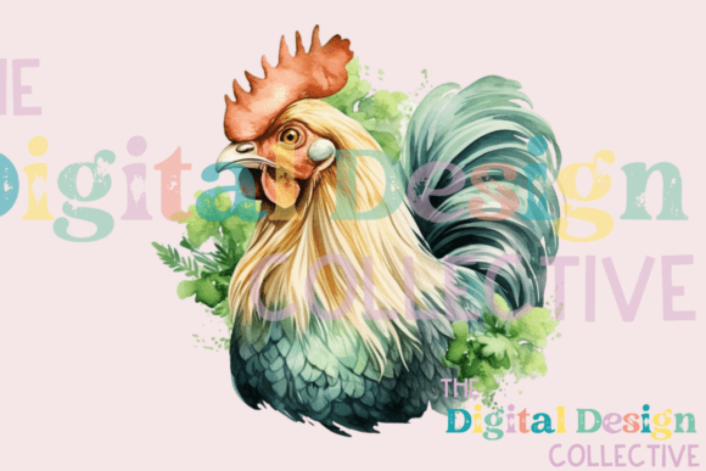 St. Patrick's Day Farm Chickens Clipart Bundle