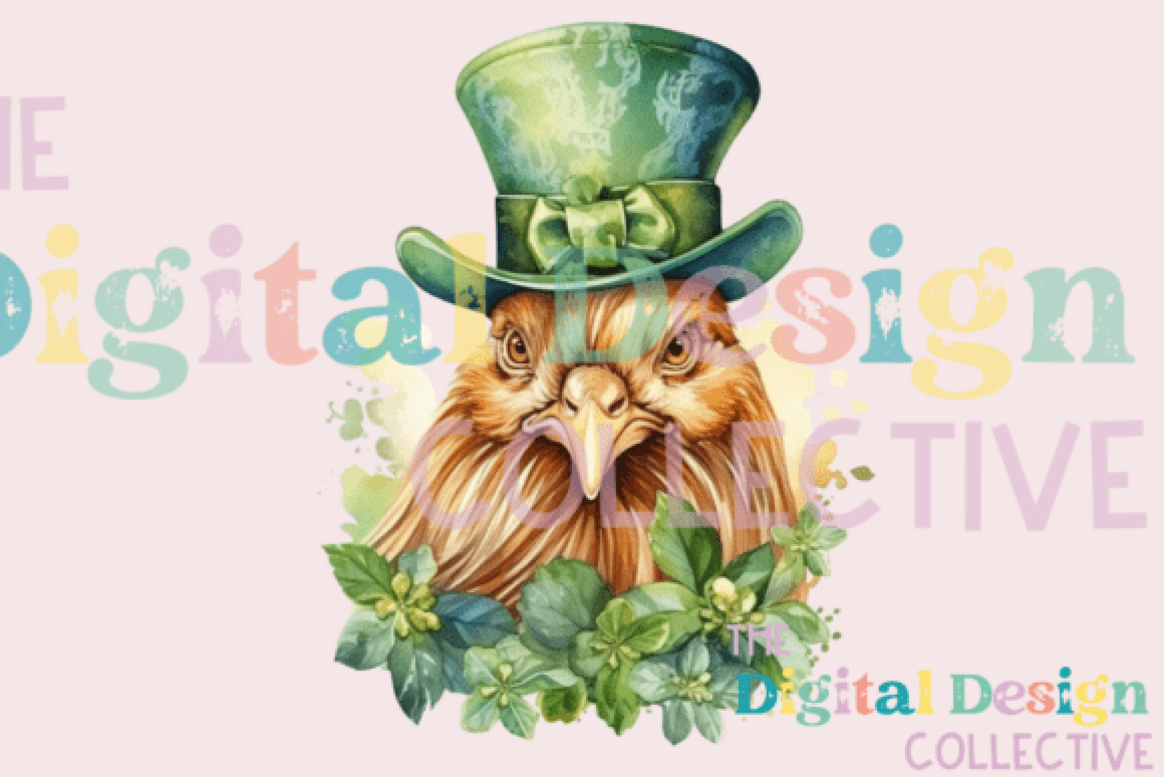 St. Patrick's Day Farm Chickens Clipart Bundle