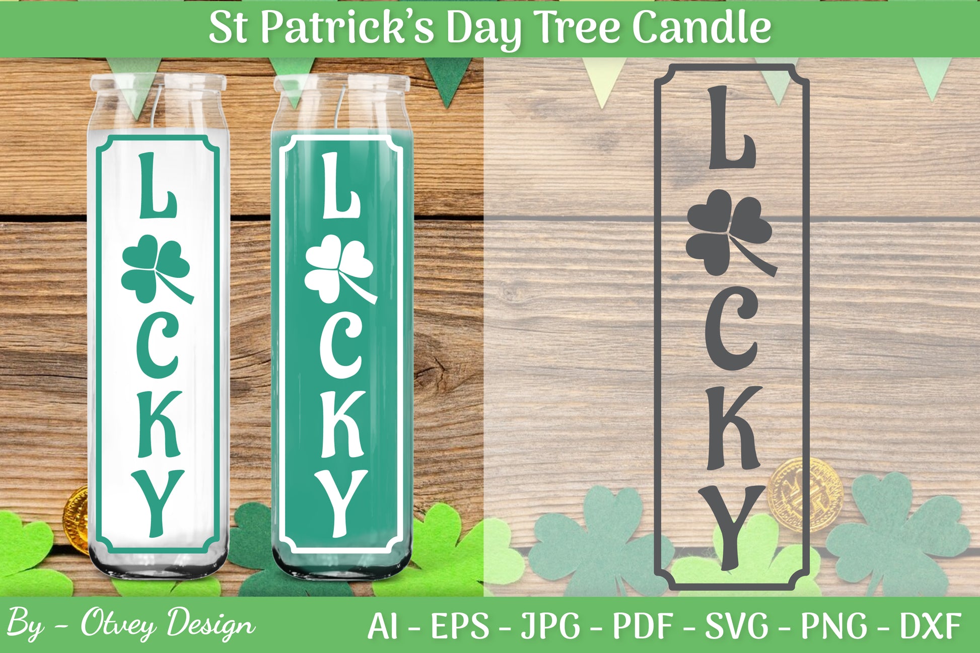 St Patrick's Day Candle Design SVG Bundle 10 - CraftNest - Digital Crafting and Art